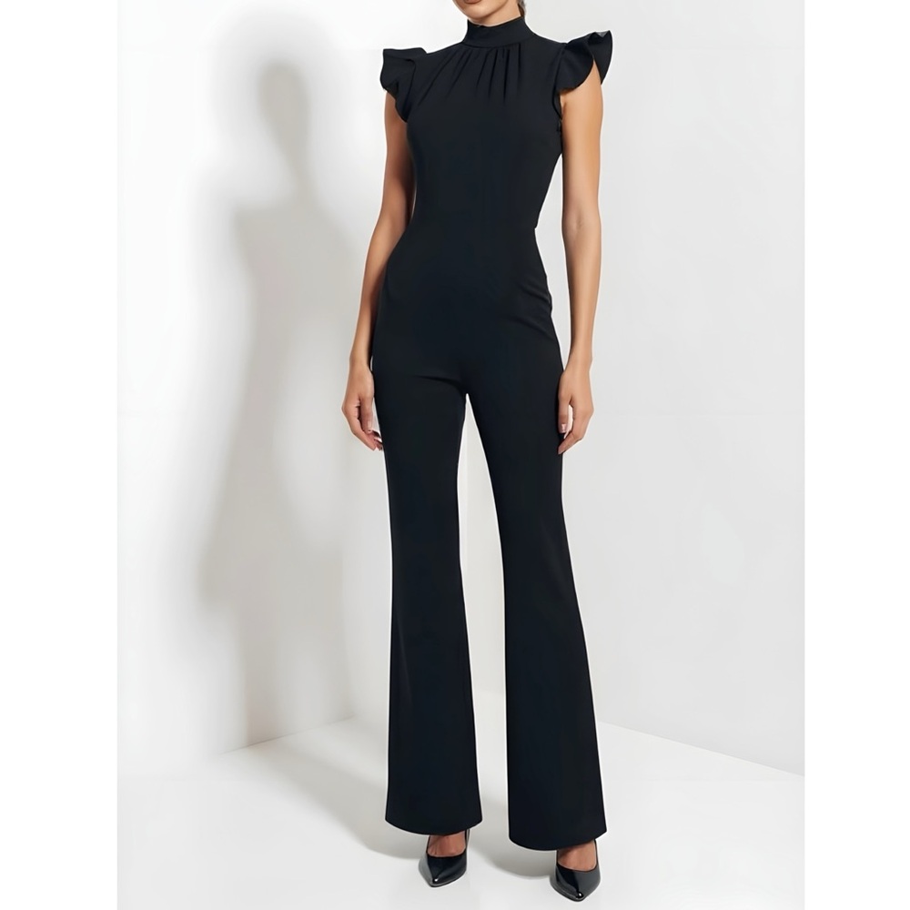 SOLD NEW AMANDA UPRICHARD Davina Jumpsuit, Black, Large - Picture 1 of 11